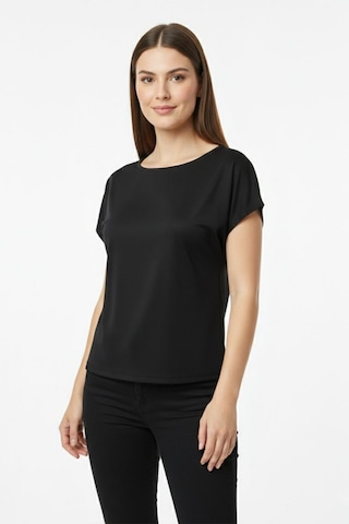 Fit Women Kayık Yaka Yarasa Kollu Bluz 4452 Siyah
