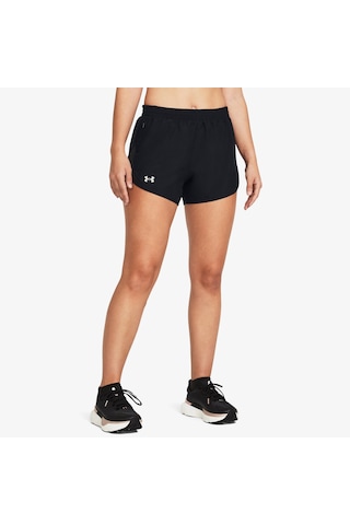 Under Armour Fly By 3inch Kadın Siyah Koşu Şortu 1382438 Siyah