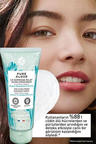 Yves Rocher Normal ve Kuru Ciltler İçin Pure Algue Prebiyotik Yüz Peelingi 75 ML
