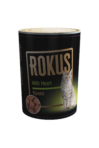 Rokus - 575 - Yüreklı Kedı Konservesı 410g X - Csmo-tex - 6 Adet