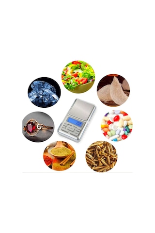 Dijital Hassas Elektronik Cep Terazi Tartı 500 Gr 0.01 Gr Hassasiyet 4741 Antrasit - Mavi - Siyah