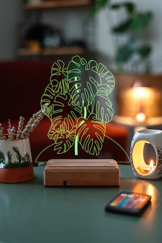 Deve Tabanı Ev Dekorasyonu 16 Renk Kumandalı 3d Gece Lambası