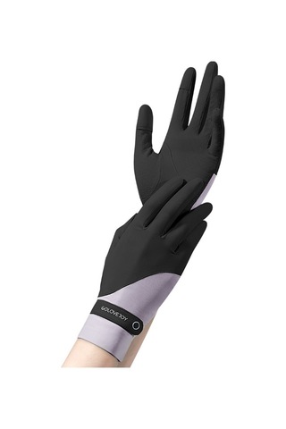 Golovejoy Xg58 1 Çift Kadın Uv Koruma Buz Ipek Çevirme Parmak Uçları Kaymaz Yaz Bisiklet Eldiveni