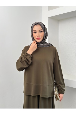 Elite Model Modal Kumaş Kadın Alt Üst Takım Haki