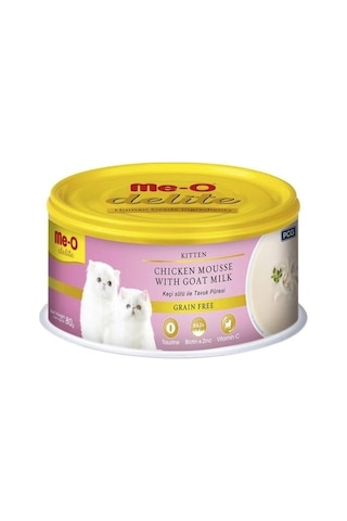 Me-O Delite Keçi Sütü İle Tavuk Püresi Konserve Yavru Kedi Maması 6 x 80 G