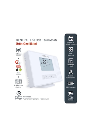 General Mitra Ht300s Smart Kablosuz Akıllı Tuya Oda Termostatı