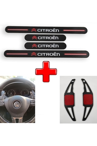 Citroen Saxo Uyumlu Carbon Kapı Eşiği + F1 Kulakçık (551019244)