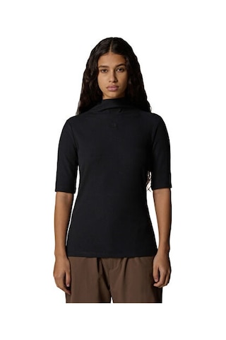 The North Face W S/s Mock Neck Slim Tee Kadın Outdoor Tişörtü Nf0a89c3jk31 Siyah SIYAH Siyah