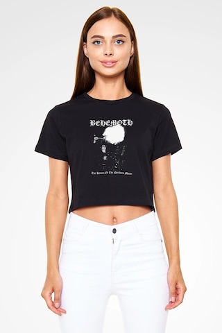 Adrift Behemoth Siyah Crop Top Tişört Siyah
