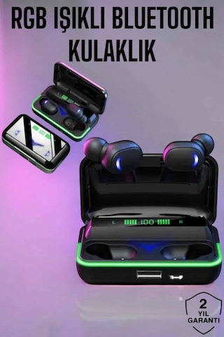 Powerbank Özellikli Kablosuz Bluetooth Kulaklık Rgb Işıklı Diğer