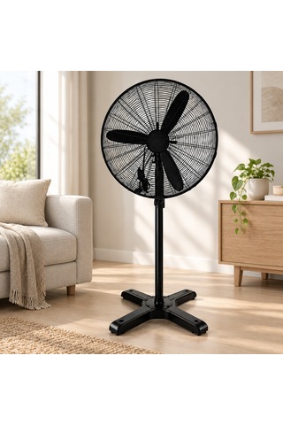 Ayaklı Sanayi Tipi Vantilatör - Metal Pervane, 3 Kademe, 220v