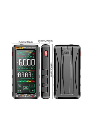 Aneng 683 Dokunmatik Ekran Ncv İndüksiyon Multimetre Dijital Yüksek Hassasiyetli Akıl Aralığı Yanmaya Dğ. Ölçüm Cihazları 44773543