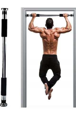 Kapı Veya Koridora Takılıp Ayarlanabilen Demiri Barfiks Aleti Kapı Barfiksi Beyaz