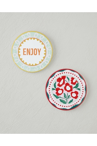 English Home Bright Delight Seramik Bardak Altlığı 10 Cm Yeşil Yeşil