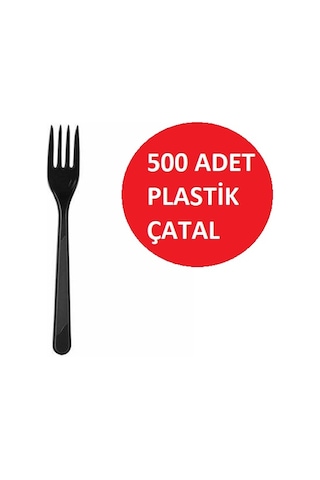 Siyah Plastik Lüx Çatal 500 Adet Siyah Plastik Lüx Çatal 500 Adet