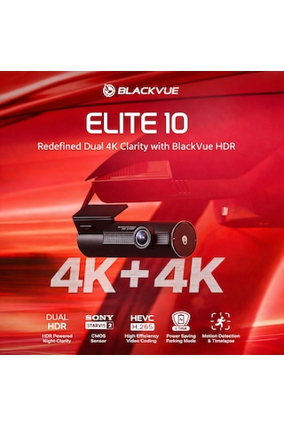Blackvue Elite 10 4k Uhd Çift Kameralı Wi-fi Bulut Uyumlu Araç İçi Kamera