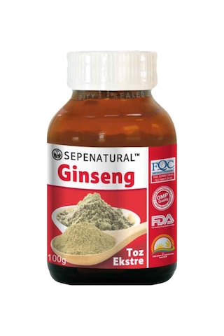 Sepe Natural Korean Ginseng Kore Ginseng Kök Ekstresi Toz 100 G
