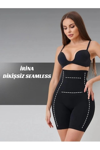 Mistirik Irina Model Toparlayıcı Şekillendirici Tayt Şort Push Up Etkili Siyah Renk SiYAH