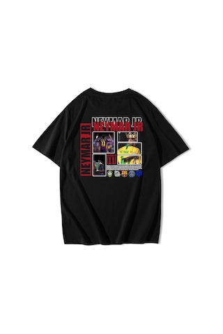 Brz Collection Unisex Oversize Neymar Jr T-shirt-siyah Siyah