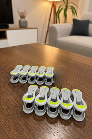 Ekstra Güçlü Mandal 10 Adet - Sağlam Yay Mekanizması - Uzun Ömürlü - Kaliteli Plastik Beyaz