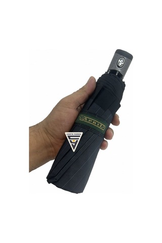 April A-216g A6 Su Geçirmez 10 Telli Tam Otomatik Şemsiye Siyah