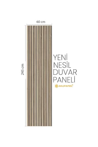 Akupanel Flex 60x245 Cm Meşe Renk Akustik Ahşap Duvar Paneli Meşe