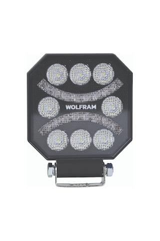Wolfram 32002 10v-30v Çalışma Lambası 8led Emojili Altıgen 24w+21w 3700 Lümen Sarı+beyaz E Belgeli