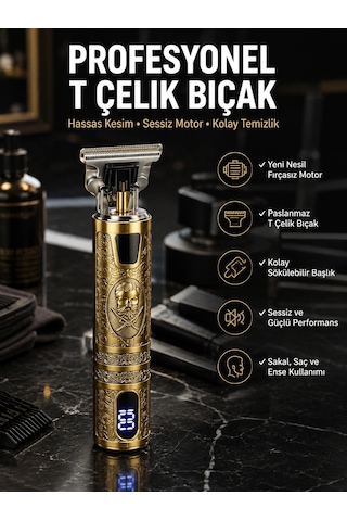 Tıraş Makinesi Çizik Tıraş Paslanmaz Çelik Uzun Ömürlü Şarjlı Najmaddin