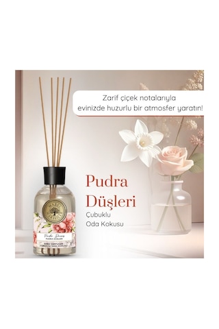 Mabel Marseille Pudra Düşleri Çubuklu Oda Kokusu 100 Ml 3 Adet Çiçeksi - Pudralı