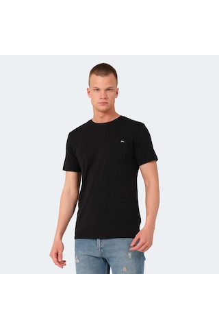 Slazenger VESELA Erkek Cepli Siyah Tişört