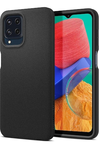 Spigen Galaxy M33 5g İle Uyumlu Kılıf Essential Sand Blast Back Matte Black