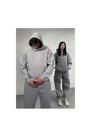 Zaee Zaeestudıo Renge Renk Baskılı Oversize Sweatshirt Gümüş Gri