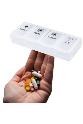 4 Adet Günlük İlaç Kutusu İlaç Kutusu Düzenleyici
