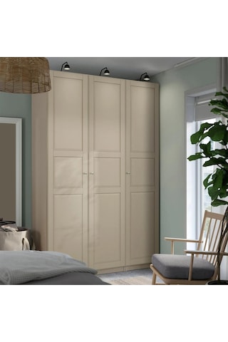 Ikea Gri Geniş Kapaklı Gardırop 150x60x236 Cm
