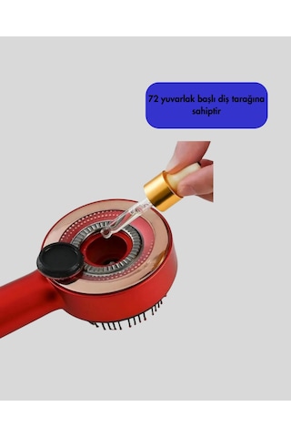 Elektrikli - 52 - Titreşim Masaj Tarak Kırmızı - Spt-gld - Işık Terapi