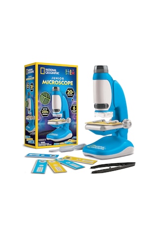 Çocuklar İçin National Geographic Junior Mikroskopu - Kit 250 Kata Kadar Büyütme Elde Taşınabilir Mini Ataşman İ
