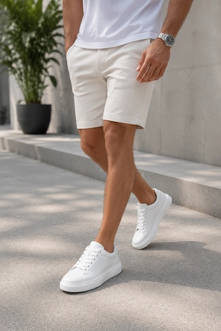 Ht Hotin Laviathan Erkek Günlük Bağcıklı Spor Ayakkabı Sneaker Rahat Ve Şık Tasarım - Beyaz