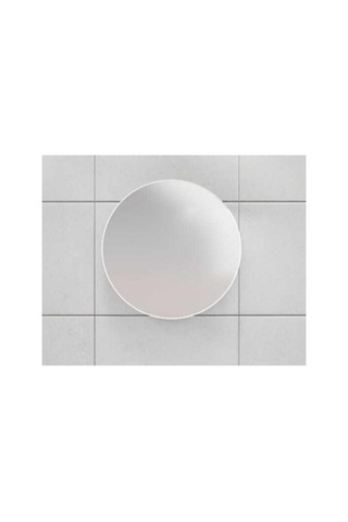 Oval Aynalı Lavabo Üstü Banyo Dolabı - Beyaz Çok Renkli
