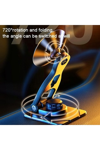 Moly Manyetik D29 Araç Telefonu Tutucu, Yüzen Ekran, Katlanır, Siyah, Metal, Stabil, 360 Derecelik Konumlandırma Siyah