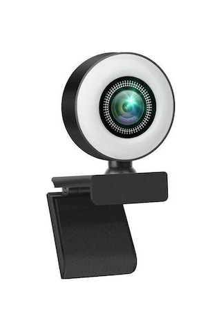 Moly 1080p Webcam, Mikrofonlu, Ayarlanabilir Işık, Canlı Yayın, Hd Video Kamera, Toplantı İçin Plug&play