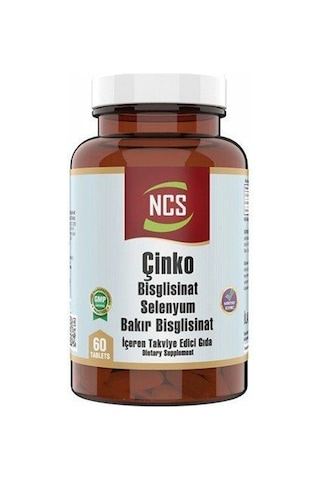 Ncs Çinko Bisglisinat Bakır Selenium 60 Tablet 2 Kutu