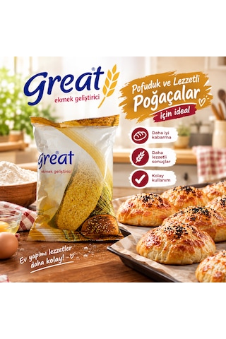Ekmek Geliştirici 2'li Avantaj Paket Ekmek, Hamburger, Bazlama, Simit Ve Poğaça İçin 200 Gr