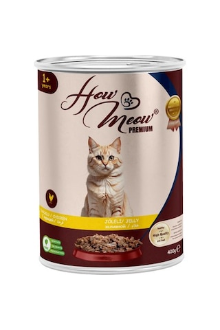 How Meow Yetişkin Kedi Tavuklu Ve Jöleli Konserve Mama 400 Gr X 12 Adet How Meow Yetişkin Kedi Tavuklu Ve Jöleli Konserve Mama 400 Gr X 12 Adet