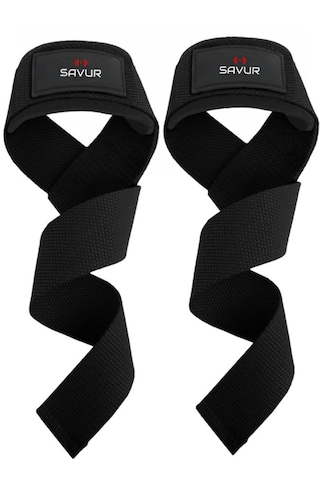 Savur Padded Lifting Straps Siyah Ağırlık Kaldırma Kayışı 2 Li