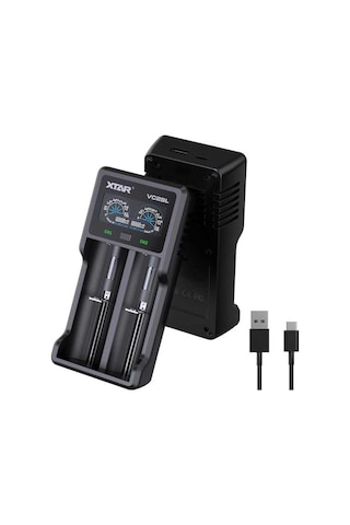 Xtar Vc2sl Pil Şarj Aleti Akıllı Lcd Ekranlı Li-ion & Ni-mh Şarj Cihazı