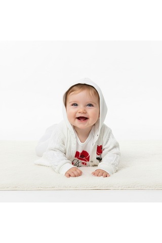 Milays Kız Bebek %100 Pamuk 0-3 Ay Premium Kalite Setler Beyaz