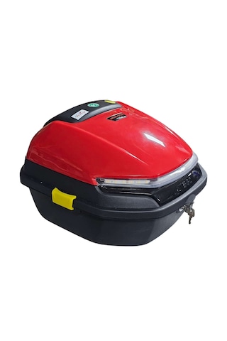 Motosiklet Arka Çanta 33 Litre Kırmızı Stop Işıklı Sinyalli-2165