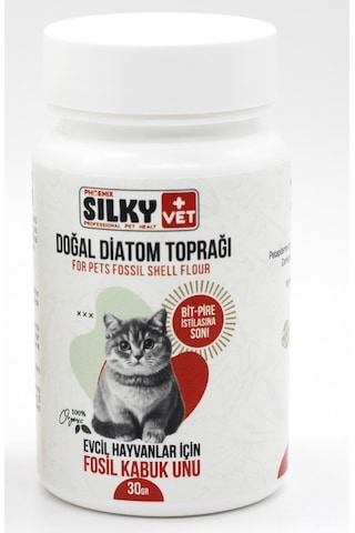Silky Vet+ Kedi Bit Pire Parazit Engelleyici Doğal Diotom Toprağı 30 G