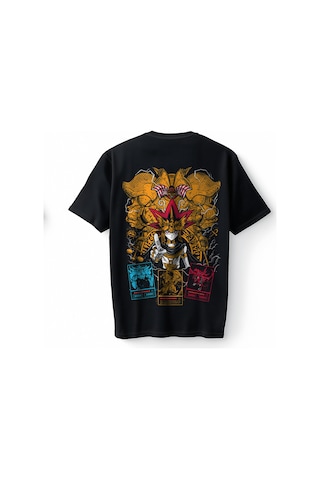 Bumeta Yu-gi-oh Koleksiyon Anime Oversize Unisex Tişört T-shirt Siyah