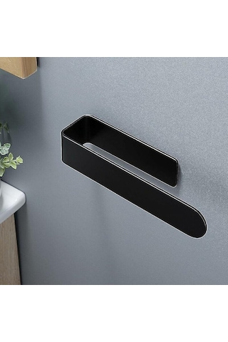 Siyah Banyo Havlu Askısı, Mutfak Havlu Askısı Delmesiz 21,5 5 4,5 Cm Diğer